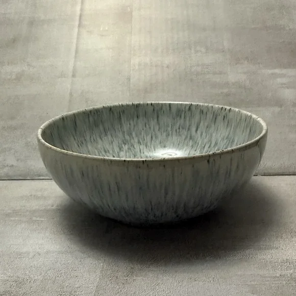 Denby Halo Speckle Coupe‎ Cereal Bowl Blue Grey, Made in England 6.5" - Picture 2 of 7
